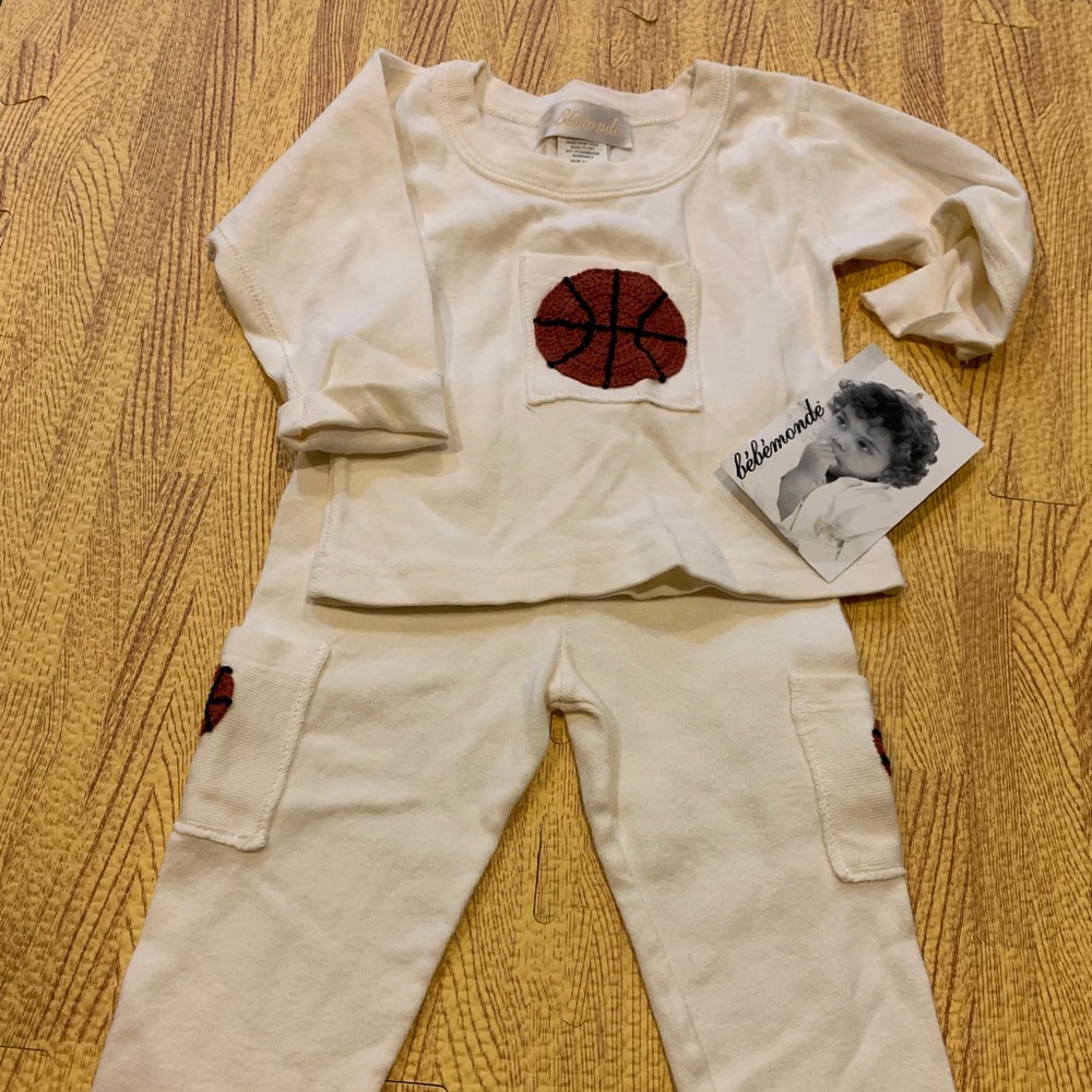 Adorable Baby Boy Soft Cotton Knit 2-Piece Outfit